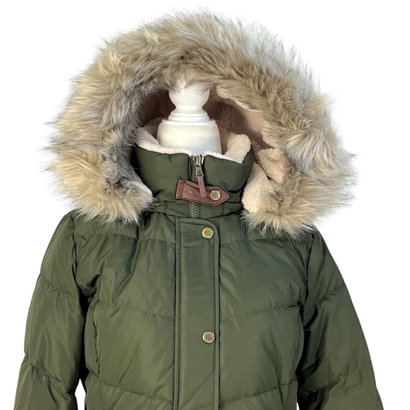 Lauren RALPH LAUREN FAUX FUR LINED HOODED DOWN PUFFER COAT STYLE # 24658 NWT - Picture 2 of 16